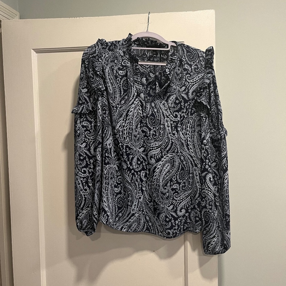Tamara H paisley blue blouse